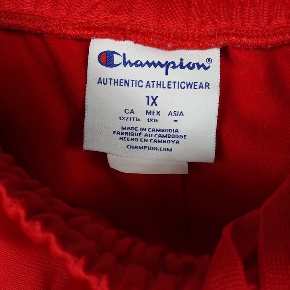 Champion Windbreaker Joggers Men's Size 1X L Orange Zipper Zip Pockets - Picture 6 of 11